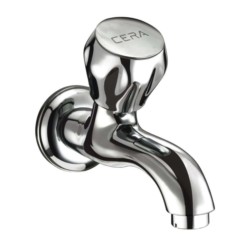 Cera Ocean Bib cock long nose with wall flange and aerator Quarter Turn